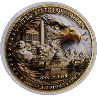 ab Lager** 26 g Bimetall Edition - 250 Jahre Amerika 1776 - 2026 - Unabhängigkeit - American Eagle - Echtbilder