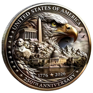 wegen hoher nachfrage** Bimetall Edition - 250 Jahre Amerika 1776 - 2026 - Unabhängigkeit - American Eagle