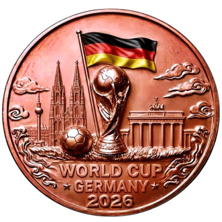 áb Lager * 1 oz Kupfer-Copper Edition 2026 - Fussball WM / FIFA World Cup - Deutschland