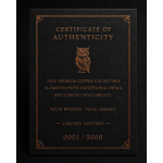 Neu ** 5 oz ADVP Kupfer-Copper SHAPE-Edition - BE WISE / MAJESTÄTISCHE EULE im MONDLICHT / Sei Weise / Majestic Owl in the Moonlight- High relief - Vorverkauf / Presale!