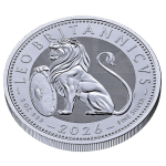 Erstausgabe*NEU** 5 oz UK 2026 BU - BRITISH LION / BRITISCHER LÖWE - Silber Anlagemünze - neue serie - Großbritannien 10Pfd.