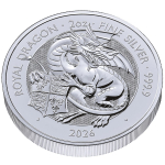 NEU* 2 oz UK 2026 Tudors Beasts BU -ROYAL DRAGON / Der Königliche Löwe - Royal Tudor Beasts (8.) - Großbritannien Silber 5Pfd.