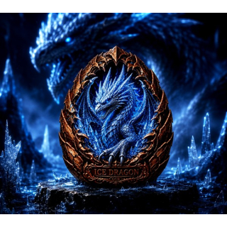 NEU** 5 oz Kupfer-Copper Edition - Der EISDRACHE / ICE DRAGON - Wächter des Eisschatzes / Guardian of the ICE Treasure - Ultra High relief - Vorverkauf / Presale!