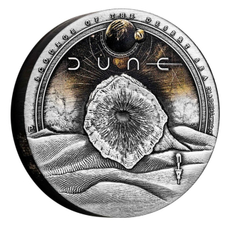 2 oz Tuvalu 2026 - Der SANDWURM / DUNE Der WÜSTENPLANET - Silber antique color 5$