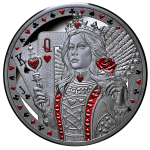 1 oz Niue 2026 Proof - QUEEN of HEARTS / HERZ DAME / Die...