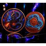 Neu ** 5 oz Kupfer-Copper Edition - „Dragon of the Cosmic Storm“ / Drache des Kosmischen Sturms - Kupfer Color High relief - Vorverkauf / Presale!