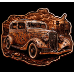 Neu* 5 oz ADVP Kupfer/Copper SHAPE Edition - Bonnie & Clyde: Outlaw Legenden / Legends  - Antique COLOR HIGH RELIEF Proof - Kupferedition - Vorverkauf Presale