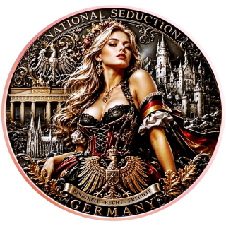 NEU** 1 oz Kupfer-Copper Edition Nationen der Welt - LADY GERMANIA - DEUTSCHLAND / GERMANY - Einigkeit & Recht & Freiheit - World Nations