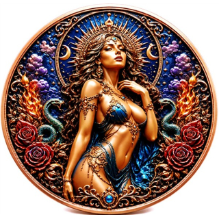 NEU** 3 x 1 oz Kupferedition -VENUS - Die Wunderschöne GÖTTIN der LIEBE  Beautiful GODDESS of Love  - Copper Color - VORVERKAUF - PRESALE - 10-2026
