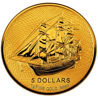 1 g Gold Cook Islands BOUNTY 2026 BU $5