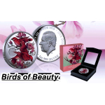 lagernd * letzte zum sonderpreis* 1 oz Niue 2026 Proof - PURPURFINK & MAGNOLIEN / Birds of Beauty PURPLE FINCH - Silber Color Farbig 2 NZ$