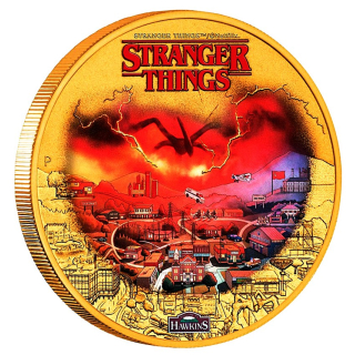 13,5 g Bimetall Tuvalu 2026 Color Gilded Proof - Welcome to Hawkins Stranger Things - 1 $
