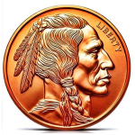 NEU** 1 oz ADVP Kupfer-Copper Edition - American BUFFALO & NATIVE INDIAN - Bison & Indianer