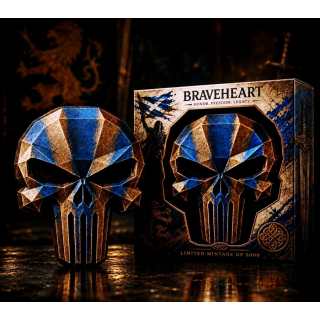 Neu ** 3 oz Kupfer-Copper Edition - BRAVEHEART  WARRIOR / SPIRIT der KELTEN  / SKULL / TOTENSCHÄDEL - Kupfer Color - High relief - Vorverkauf / Presale!