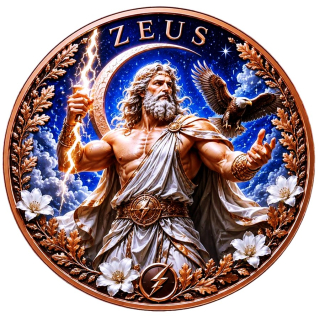 NEU** 1 oz Kupfer-Copper Edition - ZEUS Gottvater - Griechische Götter / Greek Mythology - Neue Serie