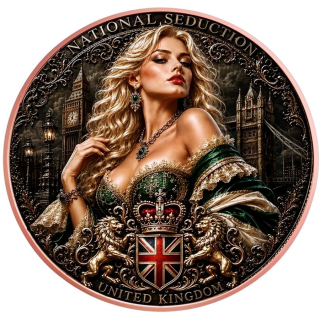 NEU** 1 oz Kupfer-Copper Edition Nationen der Welt - ENGLAND / BRITANNIA - World Nations