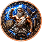Neu** 1 oz Kupferedition BU - ZEUS / Der Zorn des Olymps / Ancient Empire - Themenkarte/Coin Card - Copper Color - VORVERKAUF PRESALE 08