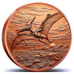 In Kürze* 1 oz Kupferedition - PTERANOGON Flugsaurier / Der FLUGGIGANT der Kreidezeit - Prähistorische Tiere (3.) - Kupfer - VORVERKAUF - PRESALE !