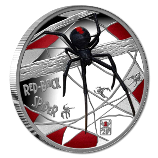 1 oz Tuvalu 2026 Proof PRIVY MARK - 20 Jahre RED BACK SPIDER / ROTRÜCKENSPINNE - 20th Anniversary - silber color 1 $