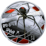 ab 01.07. > 1 oz Tuvalu 2026 Proof PRIVY MARK - 20 Jahre RED BACK SPIDER / ROTRÜCKENSPINNE - 20th Anniversary - silber color 1 $