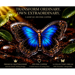 Neu* 5 oz ADVP Kupfer/Copper SHAPE Edition - Schmetterling Shiloutte - Kupferedition - Vorverkauf Presale