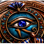 Neu* 5 oz ADVP Kupfer/Copper SHAPE Edition - SCHLÜSSEL des LEBENS / KEY of LIFE - Auge des Horus & Skarabäus - Die Alten Götter Ägypten - Saphirblaue & Rubinrote Kristalle - Kupferedition - Vorverkauf Presale