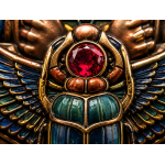Neu* 5 oz ADVP Kupfer/Copper SHAPE Edition - SCHLÜSSEL des LEBENS / KEY of LIFE - Auge des Horus & Skarabäus - Die Alten Götter Ägypten - Saphirblaue & Rubinrote Kristalle - Kupferedition - Vorverkauf Presale