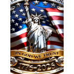 29 g Bimetall Color Proof - 250 Jahre Amerika / In God We Trust Home of the Brave - Tolle Bimetallprägung - Kurzfristiges TopAngebot
