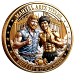 27 g Bimetall Color Proof - CHUCK NORRIS & BRUCE LEE...