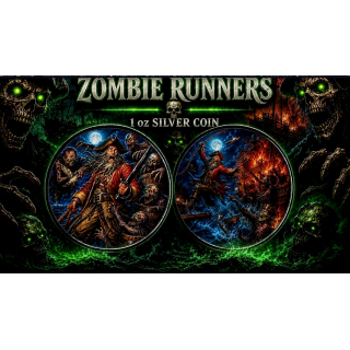 SonderEdition > 1 oz Antigua 2025 - ZOMBIE vs PIRATEN - ZOMBIEKILLERS - Piraten der Karibik & Rum - silber prooflike color 2$
