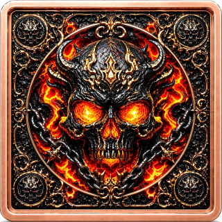 *Neu* 5 oz Kupfer-Copper Edition UV-Effekt - HELLFIRE SKULL - Serie Totenschädel aus der Unterwelt / Skulls of the Underworld - Kupfer Color High relief - Vorverkauf / Presale