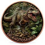 Neu* 4 x 1 oz *SET* Kupferedition Color - DINOSAURIER - Velociraptor Mosasaurus Gigantonosaurus Pteranodon - Prähistorische Tiere  mit Doppelmotiv - Kupfer - VORVERKAUF - PRESALE