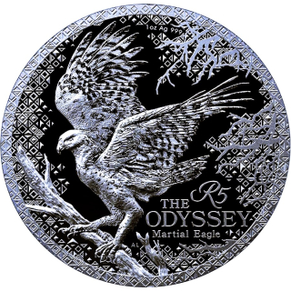 NEU* 1 oz Südafrika 2026 Proof - KAMPFADLER / Martial Eagle - Odyssey of the Sky (2) - silber 5 Rand