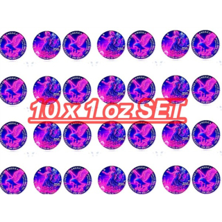 NEU** 10 x 1 oz *SET* Kupfer-Copper Edition - American Eagle Liberty Neon - Nachprägung in Kupfer - Keine Währung