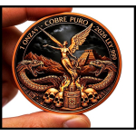 Neu ** 1 oz Kupfer-Copper Edition - LIBERTAD - Das IMPERIUM der AZTEKEN & Der TODESKAMPF mit den Todesschlangen - Color High relief - Vorverkauf / Presale!