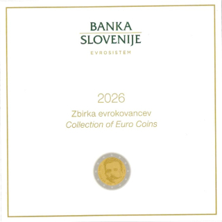 8,88 Euro Slowenien 2026 Kursmünzensatz in BU, KMS 2026 inkl. 2 Euro und 3 Euro