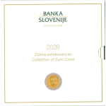 8,88 Euro Slowenien 2026 Kursmünzensatz in BU, KMS 2026 inkl. 2 Euro und 3 Euro