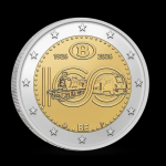 2 Euro Belgien 2026 - 100 Jahre NMBS Belgische Eisenbahnen - Coincard - Flämisch