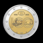 2 Euro Belgien 2026 - 100 Jahre NMBS Belgische Eisenbahnen - Coincard - Wallonisch