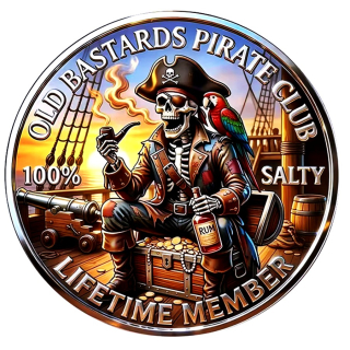 27 g Bimetall Color Proof - OLD BASTARDS - PIRAT - 100 % Salty RUM - 3. Ausgabe