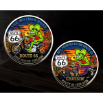Neu** 27 g Bimetall Color Proof - 100 Jahre ROUTE 66 -...