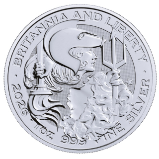 Neu* 1 oz BRITANNIA & LIBERTY 2026 BU - UK Großbritannien silber - Respekt & Harmonie der USA & United Kingdom - Bullionmünze der Royal Mint UK + US Mint
