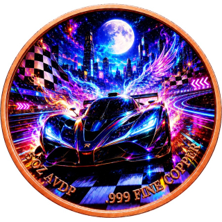 Neu ** 5 oz ADVP Kupfer-Copper Top-Edition - Cyber City NIGHT RACE (1)  - Futuristische Technik & Mythologie > Vorverkauf / Presale!