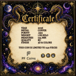 TOP*EDITION** 1 kg Kupfer-Copper Edition - Drache / Dragon Wächter des Universums - Cosmic Guardian - 3-Dimensionale Optik / 12,4 cm Durchmesser > Vorverkauf / Presale!