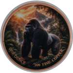lagernd** 1 oz Kupferedition - GORILLA im Urwald - Wilde...