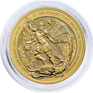 1 oz GOLD UK 2026 BU - ERZENGEL MICHAEL vs DRACHE / Archangel Michael vs DRAGON - 100 Pfd. - Gold Anlagemünze