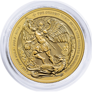 1 oz GOLD UK 2026 BU - ERZENGEL MICHAEL vs DRACHE / Archangel Michael vs DRAGON - 100 Pfd. - Gold Anlagemünze