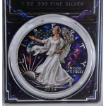 ab Lager Echtbilder* 1 oz American Eagle 2026 - Die KOSMISCHE FREIHEITSGÖTTIN / The Space Liberty - Wiedergeboren in der Kosmischen Zukunft - Cosmic Edition - Infinity Edition - silber Color Doppelmotiv