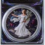 ab Lager Echtbilder* 1 oz American Eagle 2026 - Die KOSMISCHE FREIHEITSGÖTTIN / The Space Liberty - Wiedergeboren in der Kosmischen Zukunft - Cosmic Edition - Infinity Edition - silber Color Doppelmotiv