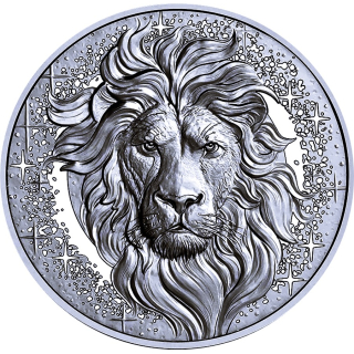 Österreich 20 Euro Silber 2026 Proof - LÖWE mit Bergkristall - Neue Serie Sternenbilder